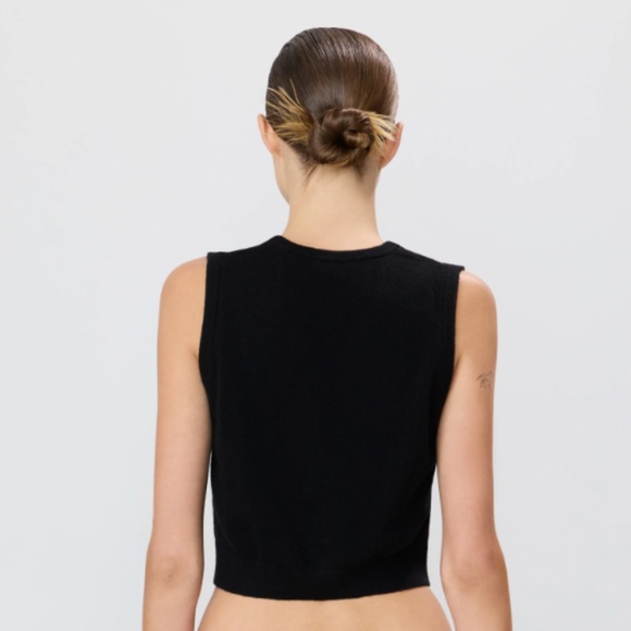 ÉTERNE Black Cashmere Sawyer Vest - Picture 4 of 4